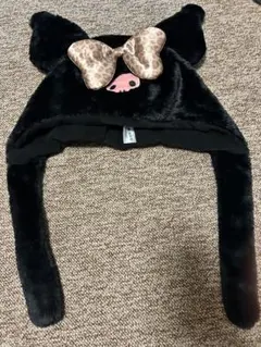 クロミ ヒョウ柄リボン ファンキャップ