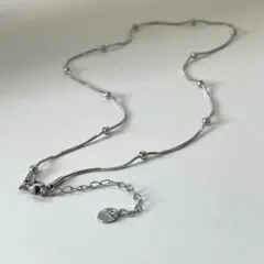 ネックレス　ボール　チェーン　スネーク　ステンレス　トレンド