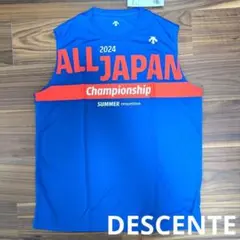 デサント インターハイ バレーボール ノースリーブ Tシャツ ブルー L