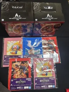 ワンピース　フィギュア　2体　一番くじ タオル　5枚