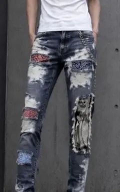 Crysp Denim ダメージデニム バンダナパッチ 32 - メルカリ
