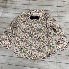 センスオブワンダー 動物柄ボウタイ付きシャツ ブラウス リバティ 90cm