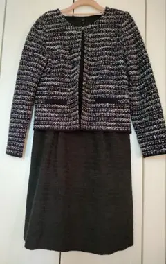 アンタイトル ツィードジャケット ママスーツ セットアップ M