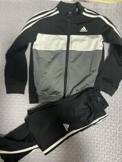 adidas ジャージ 120cm 黒/グレー