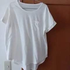 ポケット付き ラウンド白T size・F