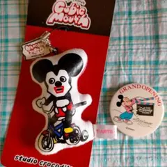 Disney Cubic MouthとGRAND OPENING カンバッチ