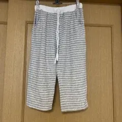 GU ジーユー ルームウェア パンツ パジャマ ボーダー タオル地