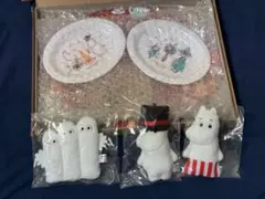 ムーミン トレー&コースター5点とふわふわマスコット3点セット