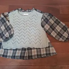 【2点セット】 Lycee mine、長袖カットソー、ニット、110-120cm