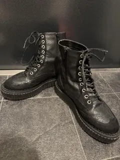 EVRIS ブラック ブーツ レースアップ