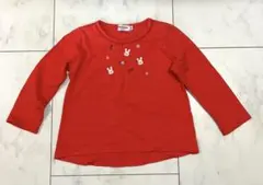 ミキハウス 赤い長袖Tシャツ 90cm