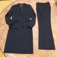 紺色ストライプスーツ　3点セット