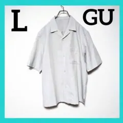 GU シャツ 半袖 ライトグレー Lサイズ