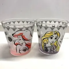 ディズニープリンセス アリエル&ラプンツェル グラス 2個セット
