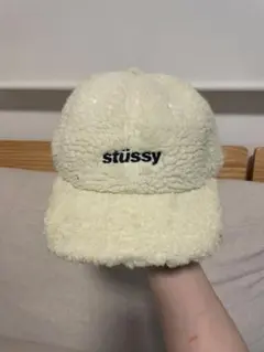 stüssy フリースベースボールキャップ クリーム色