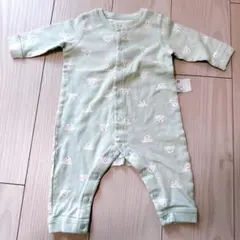 UNIQLO ベビー カバーオール70cm ミントグリーン 羊 動物 ロンパース