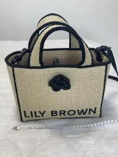 LILY BROWN×MARY QUANT ジュートロゴトート ベージュ - メルカリ
