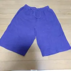 ユニクロパープル ショートパンツ/ユニクロスウェットハーフパンツ/Ｌ/綿のサムネイル