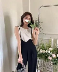 birthdaybash　ノースリーブ　ニット　麻　大人　きれいめのサムネイル