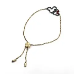 美品 SWAROVSKI ディズニー コラボ ブレスレット 調整可 ストーン