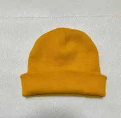 アクリルニット帽  イエロー