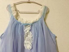 vintage 海外古着　お花のレース　リボン　チュール　ネグリジェ　ワンピース