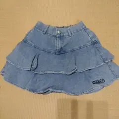しまむら デニムフリルスカート 150cm