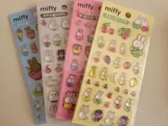 韓国　ミッフィー　クリスタルステッカー　ボンボンドロップシール　シール4セット