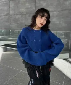LOOP SHAGGY SHORT KNIT JACKETのサムネイル