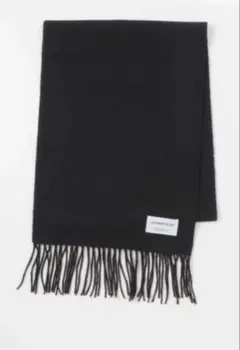 カシミアブレンド ブラック マフラー