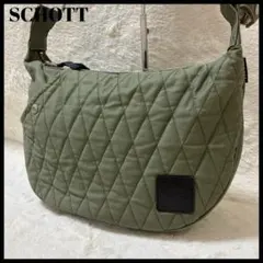 希少 美品✨Schott ショルダーバッグ バナナバッグ キルティング カーキ