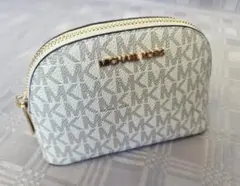 MICHAEL KORS ロゴプリント ポーチ グレー