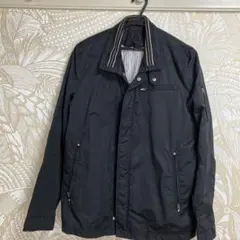 美品軽量ブラックジャケット ストライプ襟