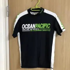 OCEAN PACIFIC ラッシュガード ブラック/ホワイト/グリーン