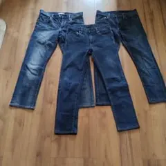 UNIQLO スリムストレートデニム 3本セット