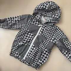 90センチ　女の子　ジャンバー　シャカシャカ　千鳥柄　お洒落