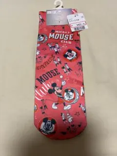 新品・未使用　Disney 100周年 ミッキーマウス クラブ ソックス レッド