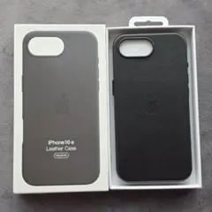 iPhone16e マット ブラック レザー ケース カバー 純正上位互換品 ⑪のサムネイル