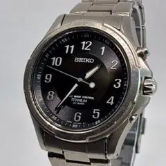 美品 稼働 Seiko Titanium メンズ 腕時計 04年製 ヴィンテージ