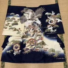 お宮参り 男の子 着物(長襦袢付) 掛け着一つ身【No.933】新品 地模様 
