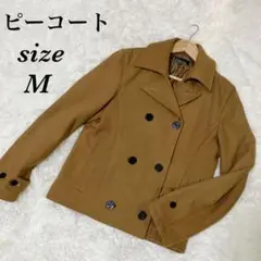 【美品】ピーコート　メンズ　イエロー　細身　Pコート　秋冬　アウター