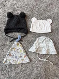 ベビー帽子 4点セット（2〜6ヶ月頃）ジェラートピケ・H&M 他