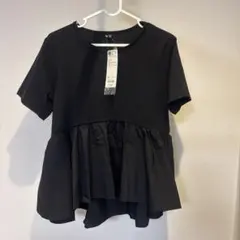 GU 新品 ペプラムチュニック ブラックのサムネイル
