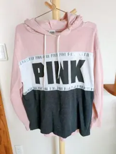 PINK フード付きパーカー ピンク　L〜XLのサムネイル