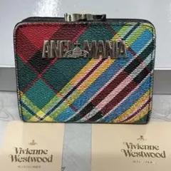 新品同様‼️ ヴィヴィアンウエストウッド　財布　折り財布　チェック柄　がま口のサムネイル