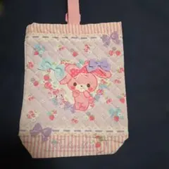 Bonbonribbon シューズバッグ キルティング ピンク