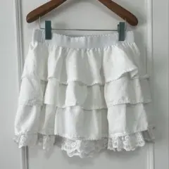 SHEIN フリルスカート 白 Lサイズ