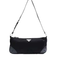 PRADA Nylon Shoulder Bag Triangle Logo