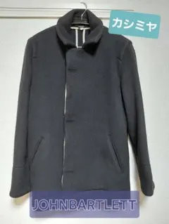100%カシミヤ　JOHN BARTLETT 　ブラックコート　サイズ42