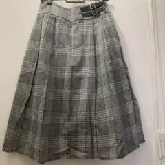 アースミュージック&エコロジー　チェック柄プリーツスカート膝丈Mサイズ